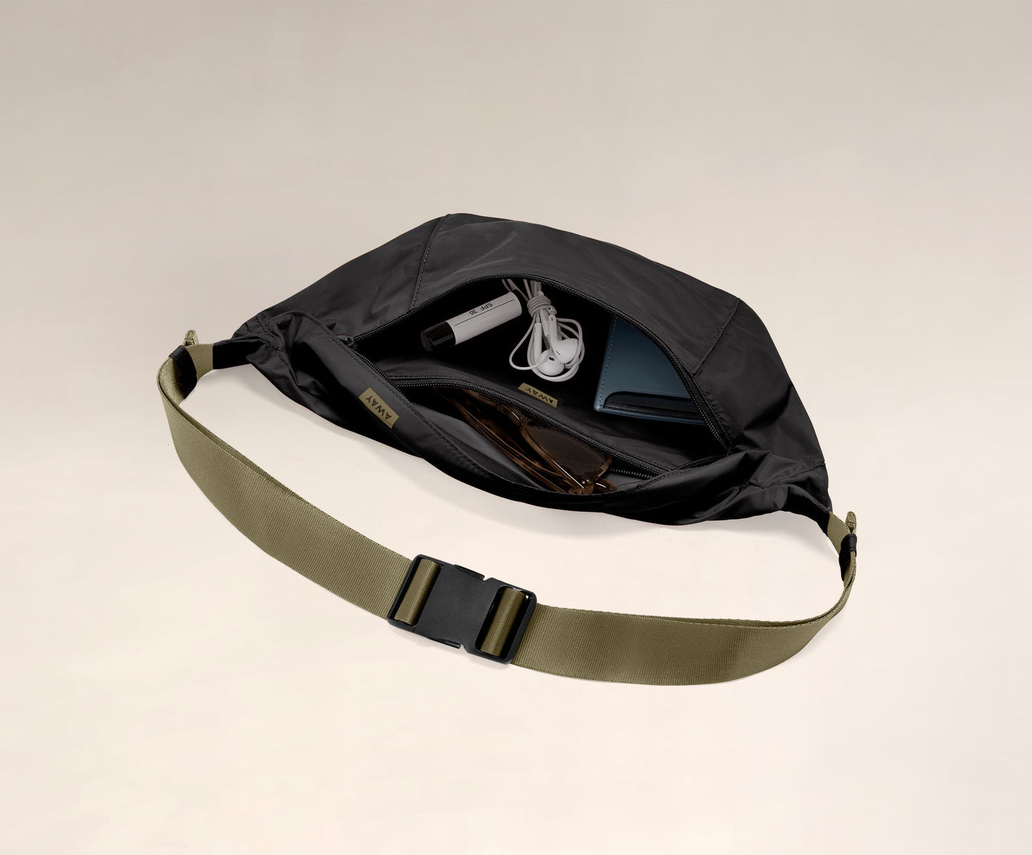The Packable Sling Bag in Jet Black