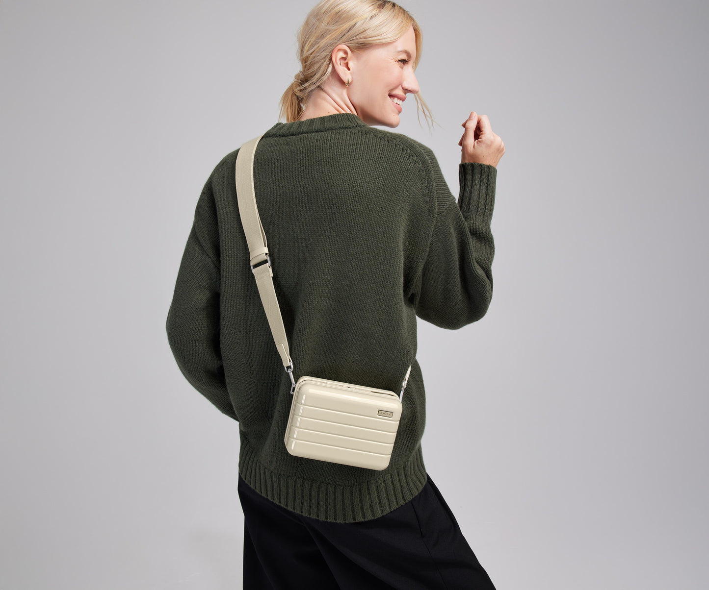 The Mini Crossbody in Salt White (Gloss)