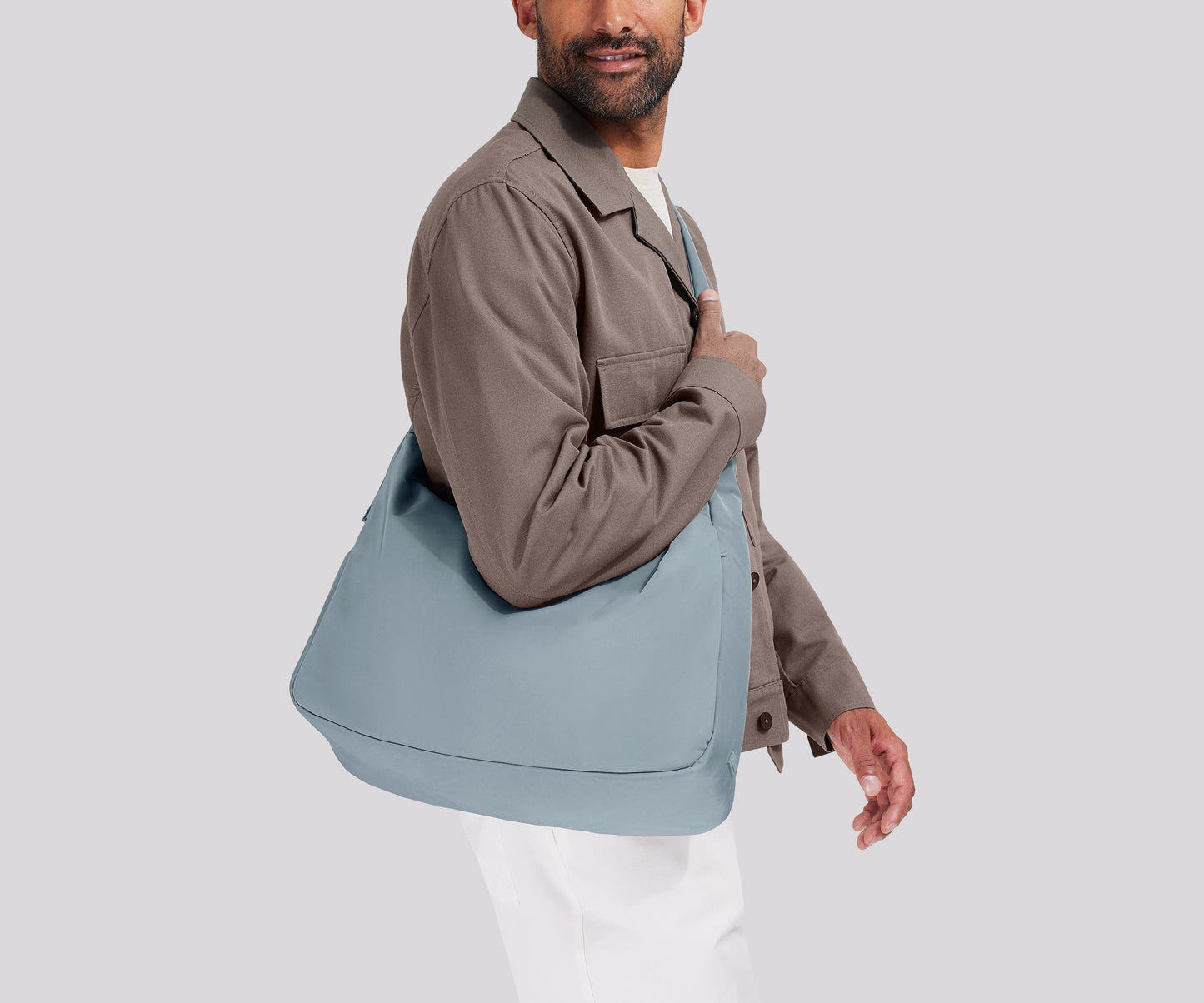 Large Featherlight Crossbody in Arctic Blue