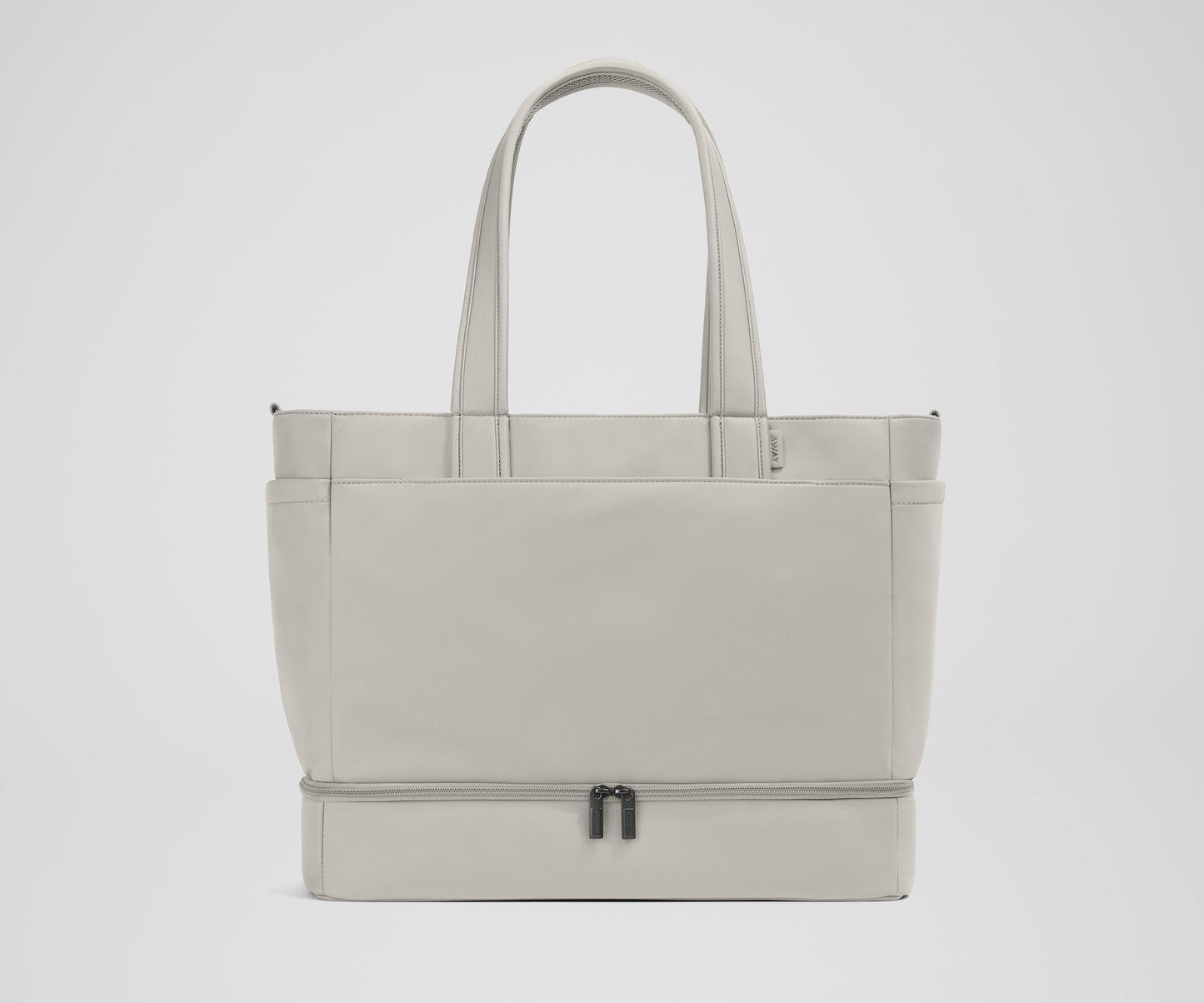 The Double Diaper Tote in Cloud Gray