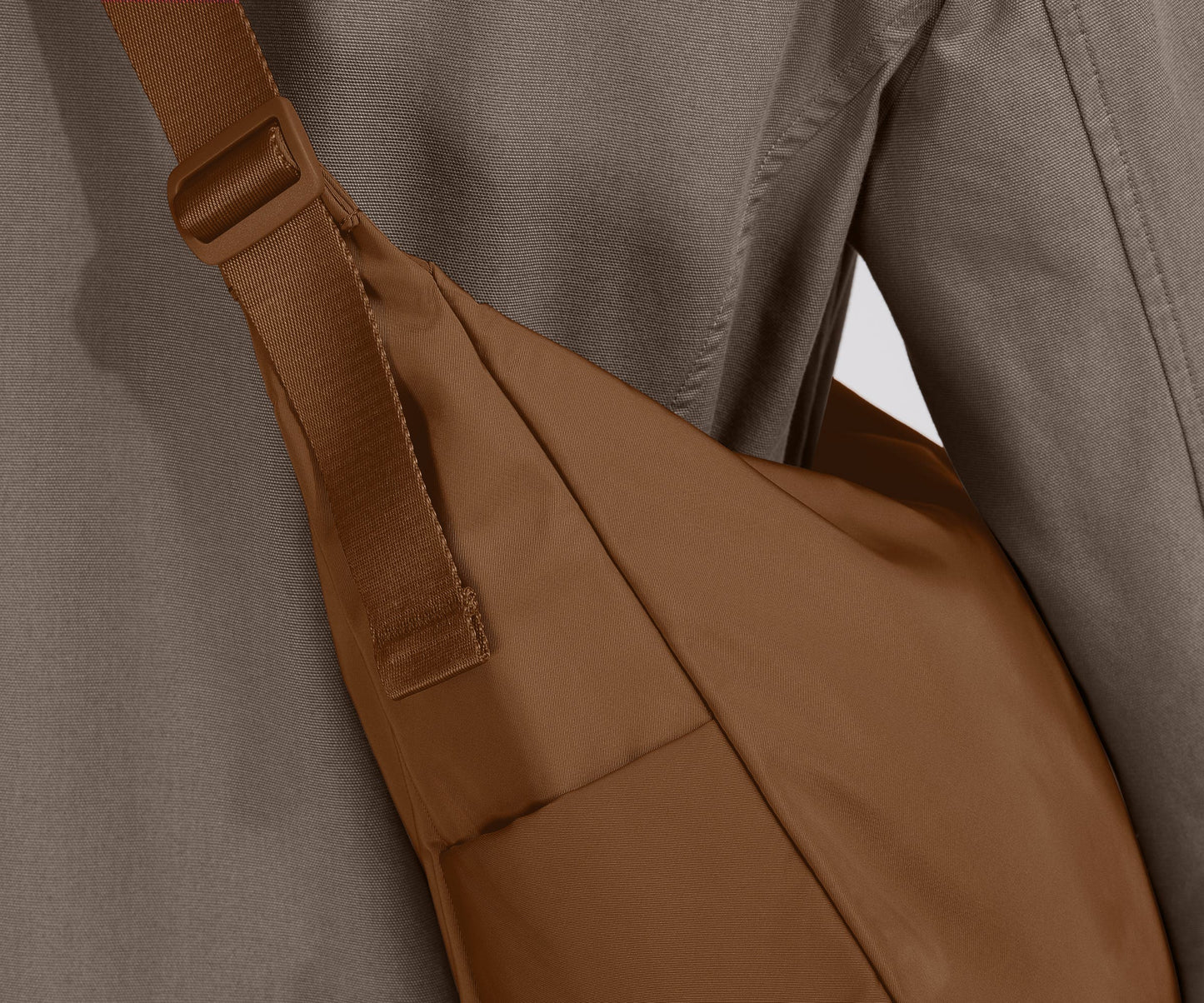Large Featherlight Crossbody in Amaro Brown