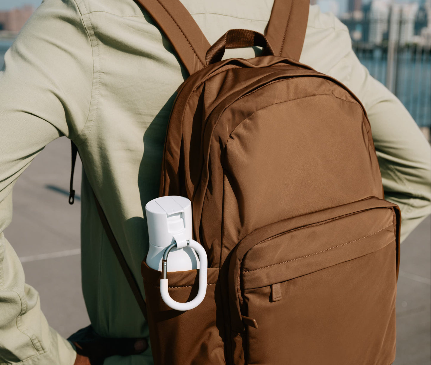 Large Featherlight Backpack in Amaro Brown