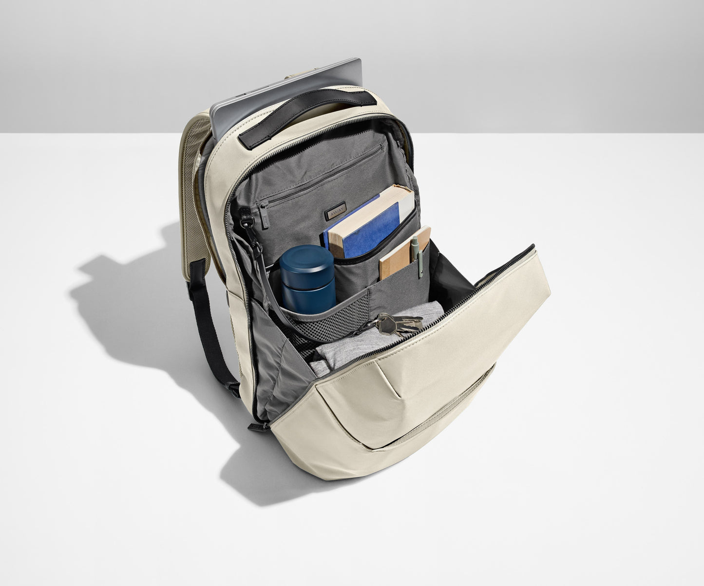 The Everywhere Zip Backpack in Salt White