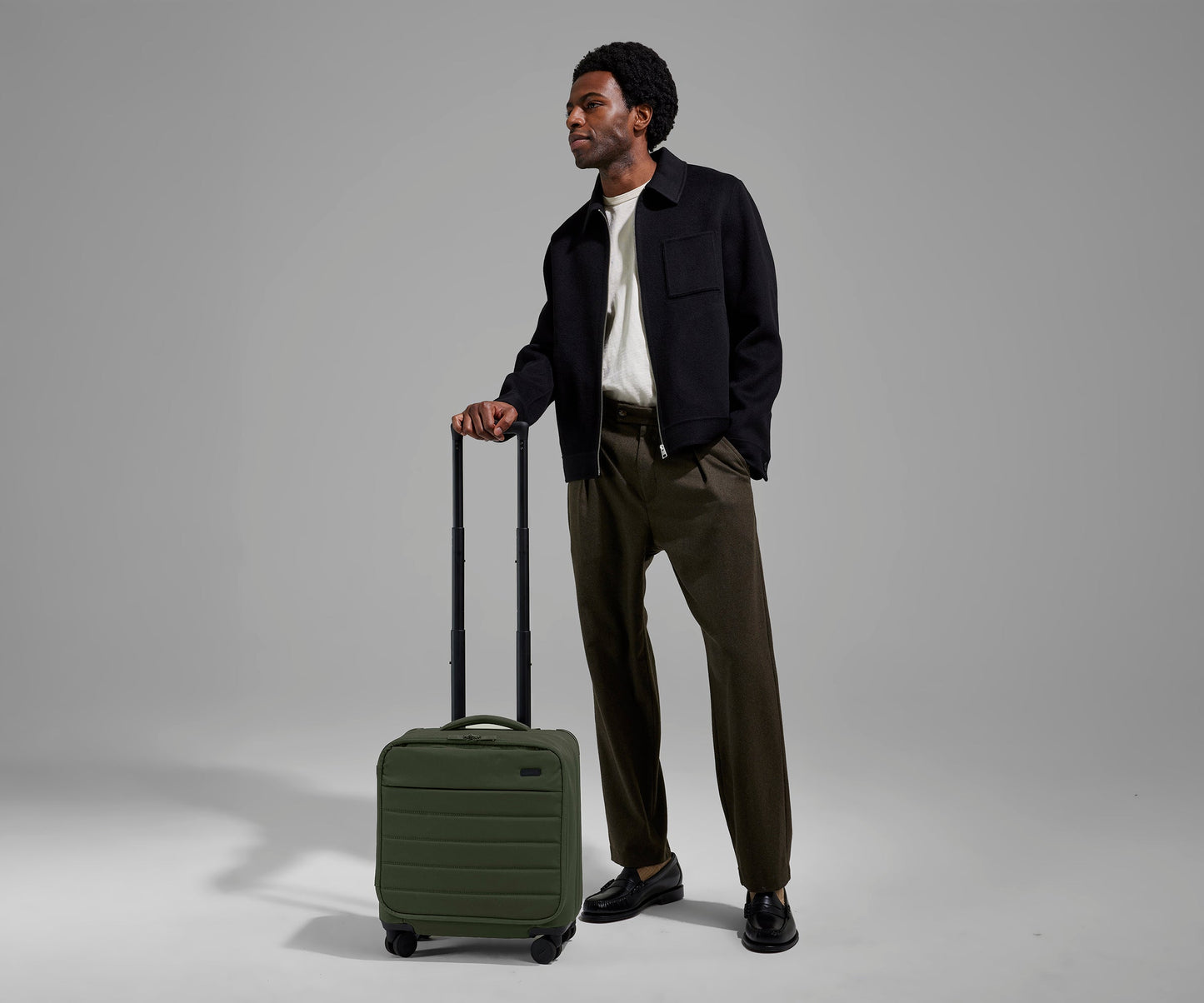 The Softside Compact Carry-On in Olive Green