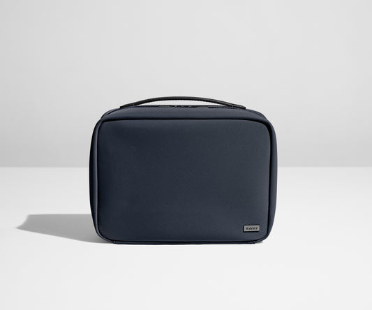 The Hanging Toiletry Bag in Navy Blue