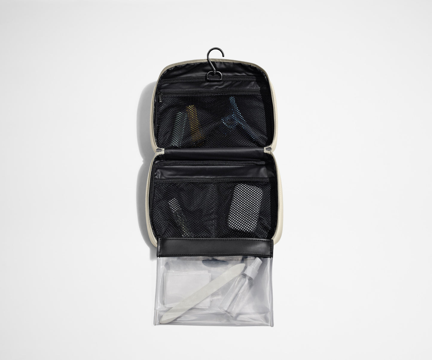 The Hanging Toiletry Bag in Salt White