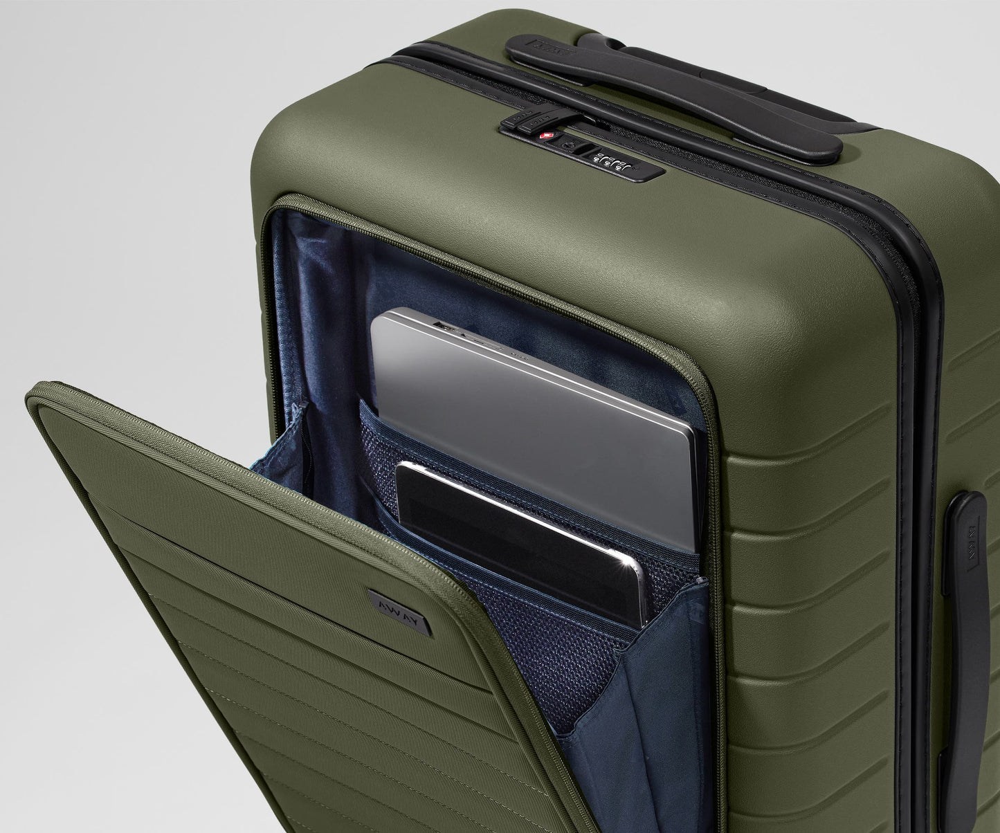 The Executive Bigger Carry-On in Olive Green