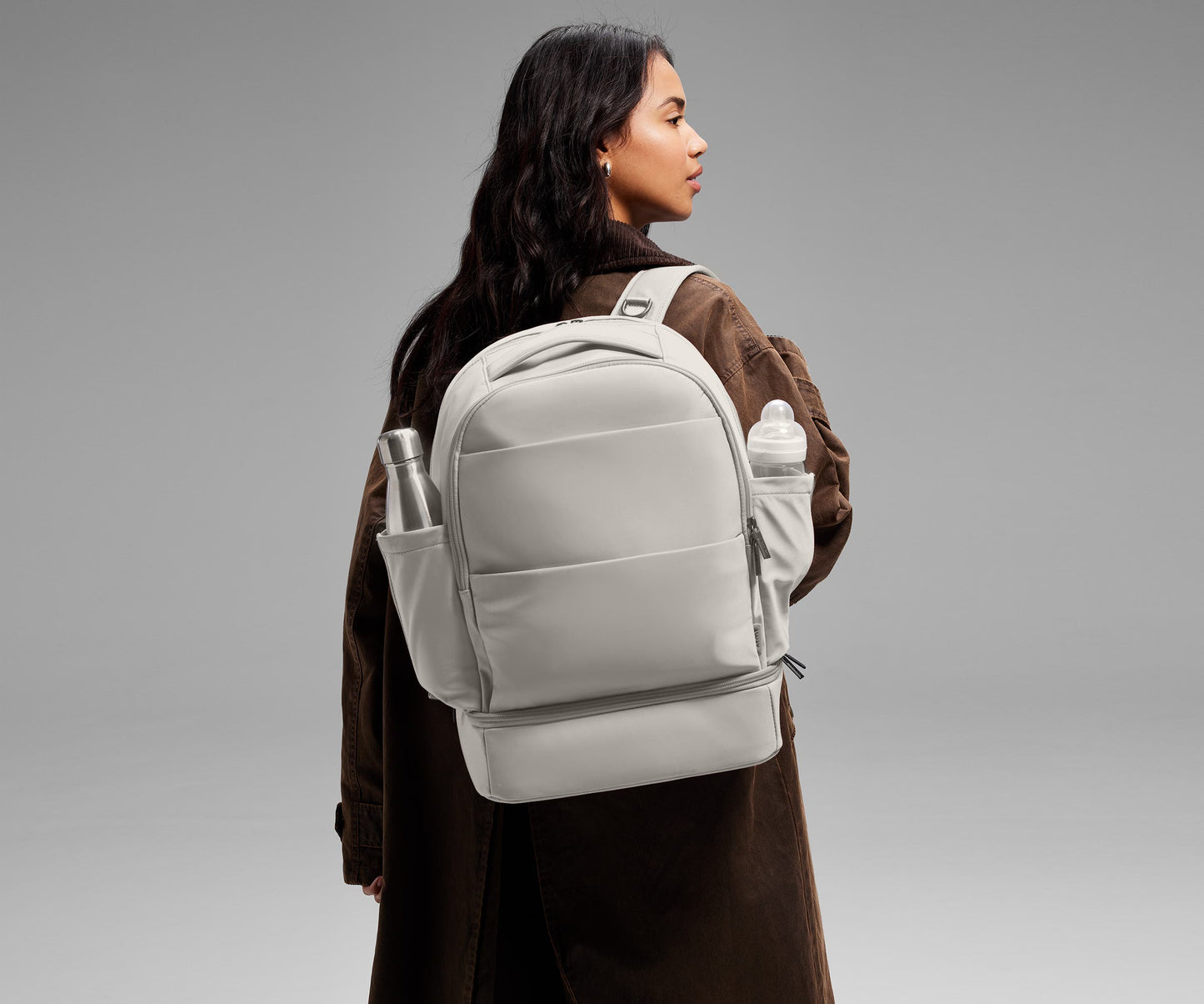 The Double Diaper Backpack in Jet Black